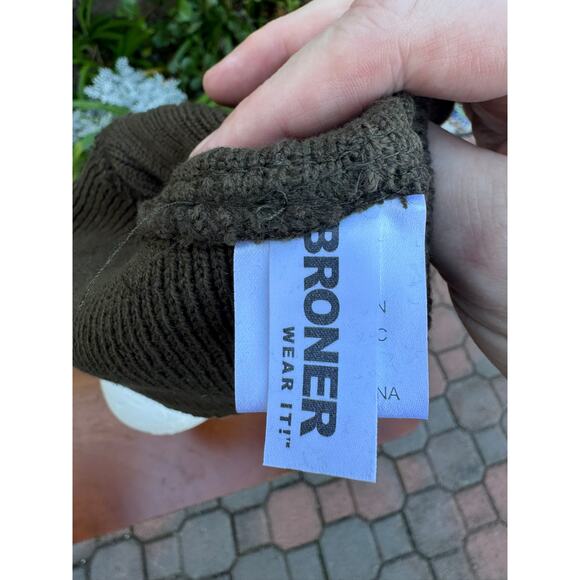 Broner Switchfoot Red Star Newsboy Knit Cap Hat Adult One Size Military Green - Picture 9 of 10